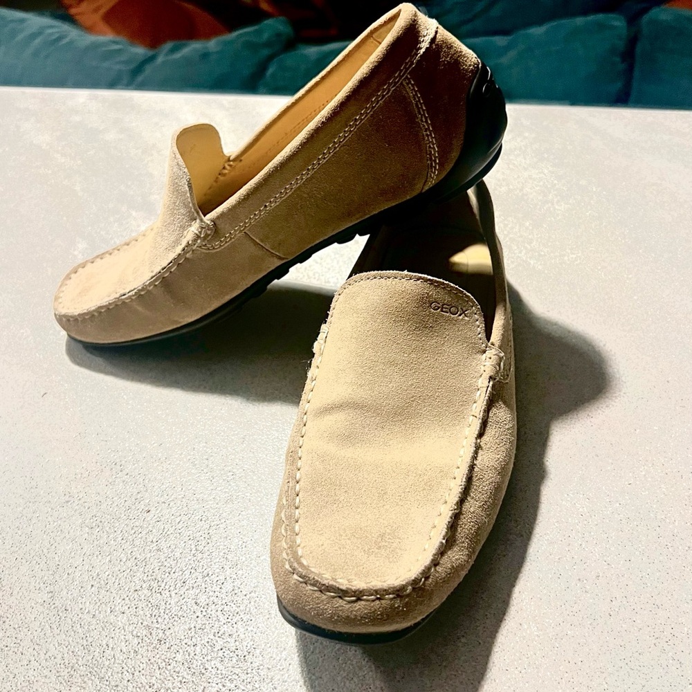 GEOX,Respira Suede Loafers,Italian Breathable Driver Moccasin Shoes Mens Size 10 - Picture 8 of 10